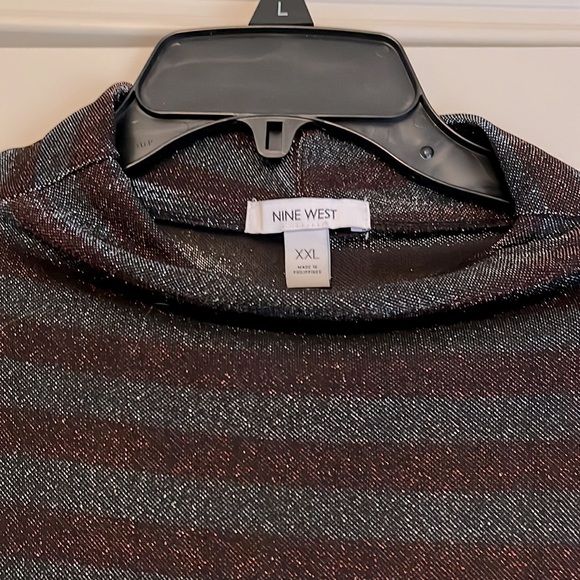 Brown and metallic Nine West top - Picture 3 of 3